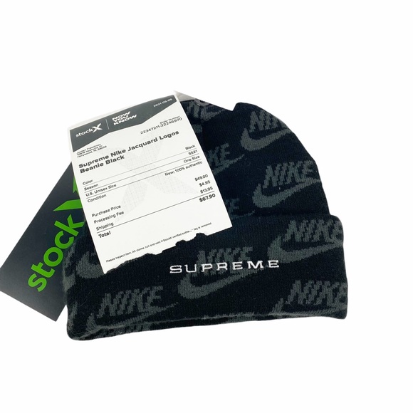 supreme nike jacquard logo beanie